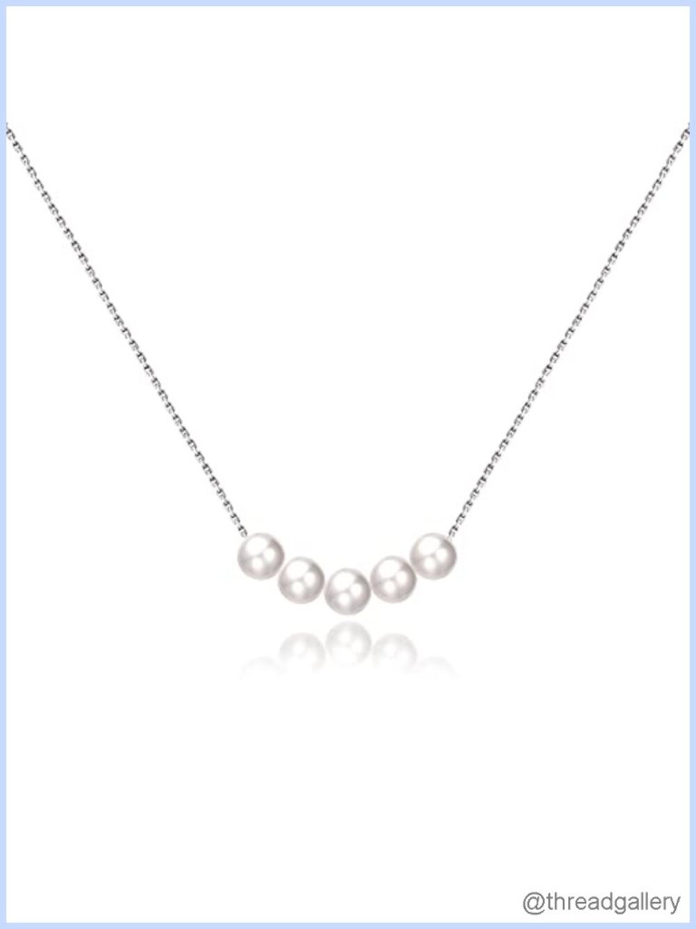 925 Sterling Silver Freshwater Pearl Necklace 5-5.5mm Choker